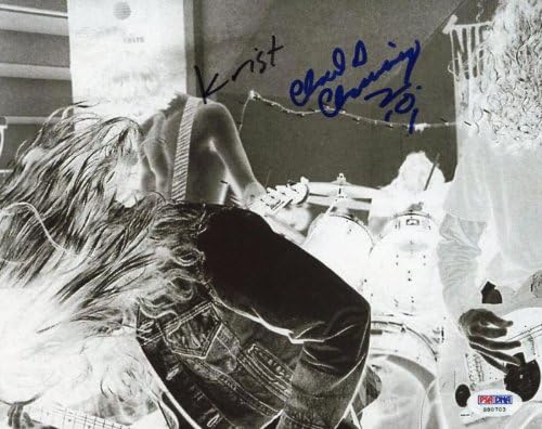 Krist Novoselic & Chad Channing Nirvana потпиша автентична 8x10 Photo PSA S80703