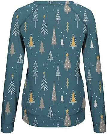 Божиќни кошули Xiaojmake Најдобра смешна снегулка Снежан печати џемпер за џемпери 3Д активни спортови на улична облека спортови на улична