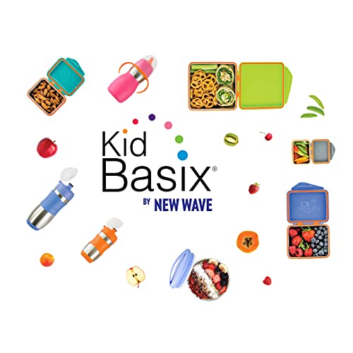 Kid Basix Safe Spter | Ручек и спорт шише со вода од не'рѓосувачки челик | Лесно влечење плука | Капа од кал | Безбедна машина за миење садови