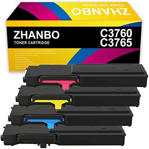 Zhanbo повторно воспоставен C3760 C3765 тонер кертриџ компатибилен со Dell C3760 C3760DN C3760N C3765 C3765DNF печатачи 331-8425 331-8428