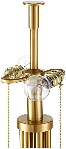 POSSINI EURO DESIGN GRANVIEW MODER CEFUENT MODERN STANDER CONE LAMP 70 1/2 Висок антички месинг чиста органза надворешна постелнина