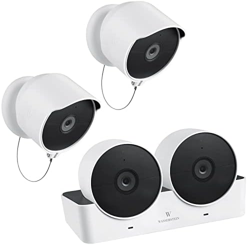 Пакет Wasserstein-Google Nest Cam 2-Pack Anti-Theft Mount & Dual Proting Slot Station Station Station