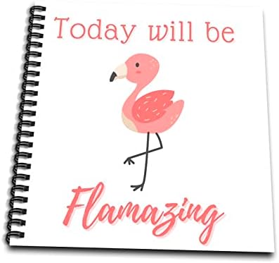 3drose симпатична слика на фламинго со текст - цртање книги