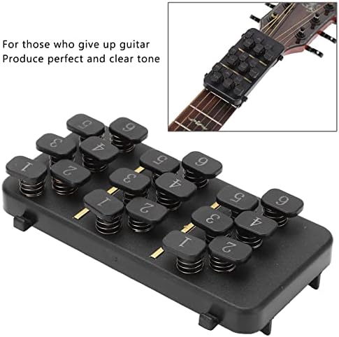 Систем за учење акорд, алатка за гитара за помош на гитара чиста тон без болка 18 копчиња Подарок 110 акорди со 6 гумени ленти за