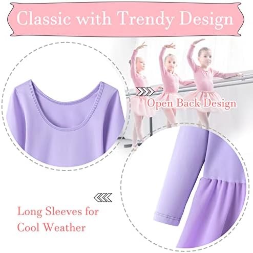 Meriabny Girls Tank LeoTards For Dance Solid Colors Balllet Tutu Fuest 3-9 години