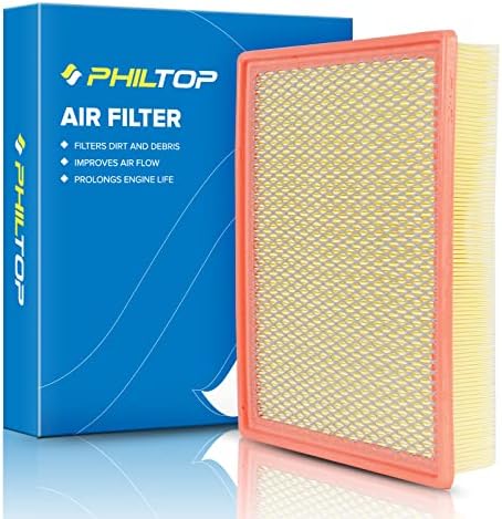 Филт -филтер за воздух на моторот Philtop, замена за Silverado, Suburban, Tahoe, Sierra, Yukon, Avalanch Air Filter со напредна заштита на