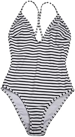 Yubnlvae женски костим за капење 1 парче плус големина на стомак контрола на плоштад вратот цврсто 2023 летен плажа за одмор трендовски