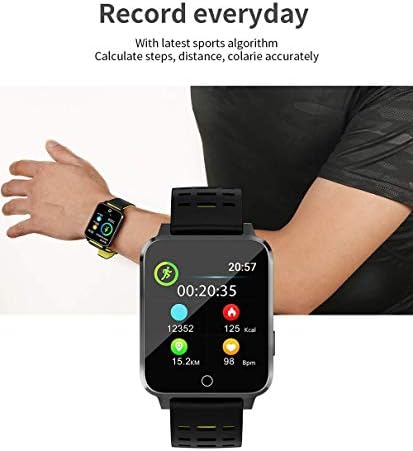 Паметен часовник 1,54 инчен Фитнес Нараквица За Следење На Спиењето, Бројач На Чекори, IP68 Водоотпорна Калорија, СМС СМС ЗА Мажи за iOS Android