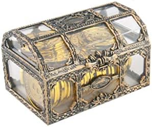 ПЛАСТИЧНА Проѕирна Пиратска Кутија За Богатство Кристален Скапоцен Камен Кутија За Складирање На Накит Организатор На Ситници