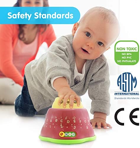 Најдоброто учење размахване и научи крт - едукативна интерактивна играчка за светло за новороденчиња бебиња мали деца за 6 месеци