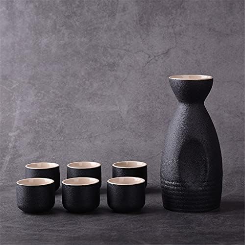 SLATIOM 7PCS Керамички саксиски садови чаши поставени јапонски стил колкови колкови дома кујна канцеларија флагон чаша за пијалоци