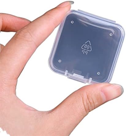 Кутија за складирање AKNHD ， исчистете мали пластични садови транспарентно кутија за складирање со капакот на шарки за предмети занаетчиски