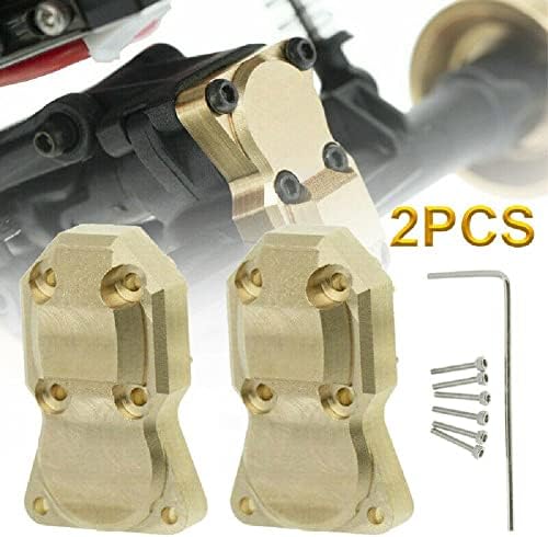 2x RC Crawler Brawler Brass Front Rear Axle Diff housing Cover 23mm*14mm*8mm за аксијален SCX24 1/24 AXI90081/00001/2