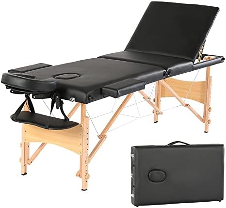 Масажа маса масажа спа кревет преклопување преносен салон кревет за лице за леш кревет за третман на кревети маса 3 делови Професионална