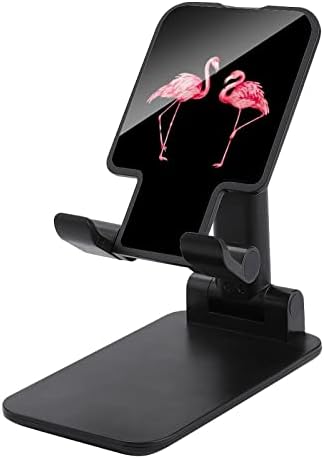 Акварел Фламинго мобилен телефон Стенд за биро за преклопување на висината на држачот на типот, прилагодлив цврст штанд со црн стил