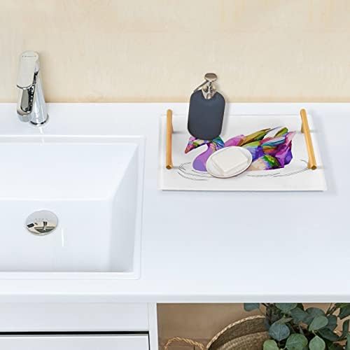 Делонан акрилна фиока за бања, правоаголна шарена гуска уметност стил виножито декоративни фиоки со златни рачки за кујна храна дневна соба