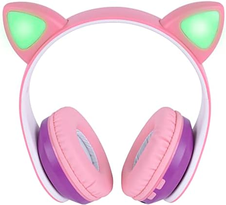 Машина ЗА пеење Smk302pp Деца Bluetooth Безжични Слушалки За Мачки Со Вграден Микрофон И Батерија На Полнење, Розова