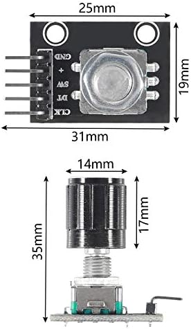 Melife 8PCS KY-040 Rotary Encoder Module Module Sensor Development Board со Knob Cap DIY комплет за KY-040