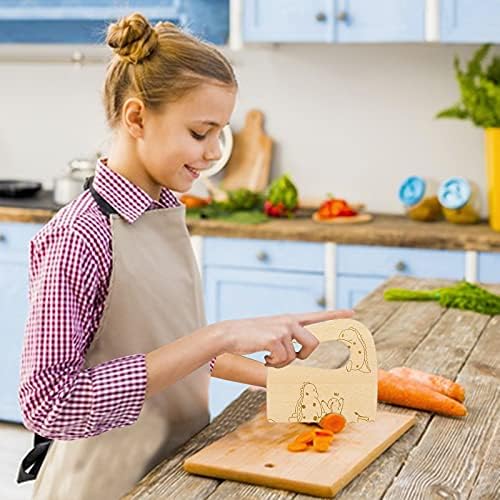 СИНЈУНИНИ ДЕЦЕН ДЕЦА КОНД за вистинско готвење, 3-10 годишни деца Безбеден нож за деца за сечење зеленчук од овошје, слатки додатоци за кујна Заштитете ги прстите