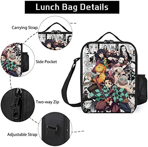 Qidozviy аниме ранец мултифункционална торба за книги со странични џебови трајни лаптоп торба за мажи жени тинејџерско момче девојче