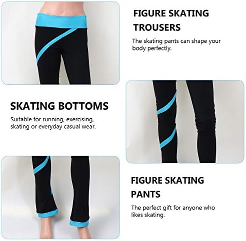 Панталони за Лизгање абаодам Со Дизајн На Спирални Ленти Панталони За Обука За Уметничко Лизгање За Жени-