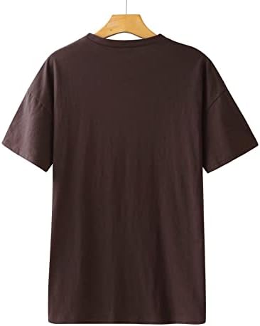 Врвна маичка за женска летна есен удобност облека мода со кратки ракави екипаж на екипажот на срцето графички салон блуза и еб