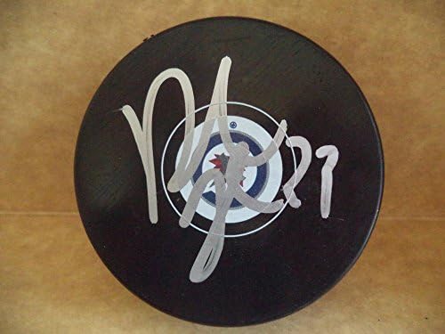 Dustin Byfuglien Winnipeg Jets потпиша автограмиран хокеј пак w/coa a