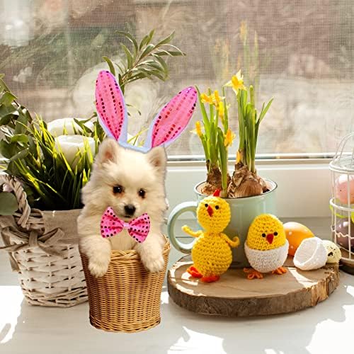 Cheeseandu 5 парчиња кучиња зајаче уши и велигденско кутре играчки комплет лак, симпатична здолниште Велигденска удобна забава