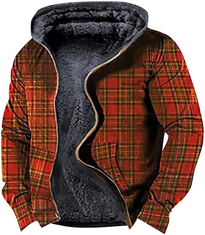Зимски јакни Xiaxogool, машка шерпа наредена јакна од руно худи целосна поштенска топла нејасна ветровитска палта со моторни јакни