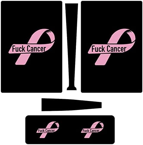 Cancerам Рак Во Розова Лента Налепница За Кожа Покритие ЗА Ps5 Налепници За Дигитално Издание ЗА PS5 Конзола И Контролор Отпорен На Гребење