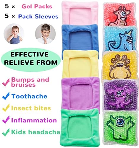 Детски ледени пакувања, Boo Boo Gel Mase Packs, Ice Pack Boo Boo симпатично забавно животно дизајнирано деца, цртани животински гелови,