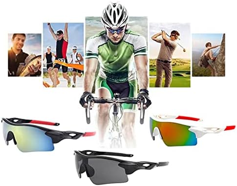 HPLRZXI 3 Пар Спортски Очила За Сонце Велосипедизам Очила За Сонце Бејзбол очила За сонце За Мажи Жени Млади Бејзбол Велосипедизам