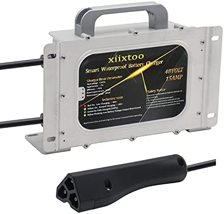 XIIXTOO 15A замена за голф количка за батерии за батерии за 48 волти EZ-Go EZGO RXV/TXT со триаголник стил RXV приклучок водоотпорен