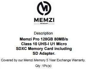 MEMZI PRO 128gb Класа 10 80MB / s Микро SDXC Мемориска Картичка Со SD Адаптер ЗА LG G5 Или G6 Мобилни Телефони