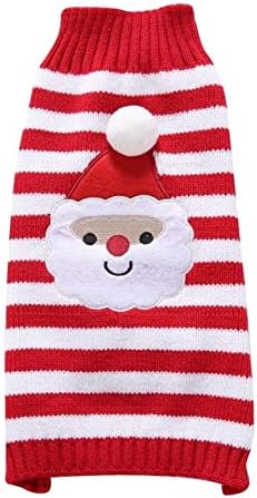Класичен Божиќен Џемпер Со Црвена Лента За Мали Кучиња Мачки Зимски Топол Џемпер Облека За Кошули Во Училишен Стил Облека