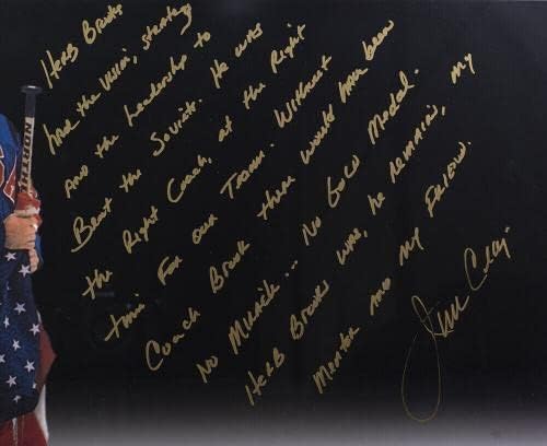 Jimим Крег потпиша врамен 16х20 тим САД Приказна за фотографијата Штајнер Бас - Автограмирана НХЛ Фотографии