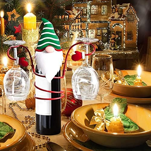 Вино држете шише чаши совршена 1 решетка за одмор кујна за домашно шише 2 стаклени вино countertop складирање Божиќни држачи
