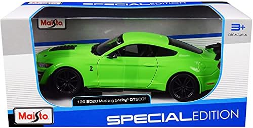 Diecast Car W/Case Case - 2020 Ford Mustang Shelby GT500, Bright Green - Maisto 31532Gn - 1/24 Scale Diecast Model Toy Car Car Car Car