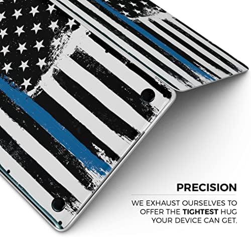 Дизајн Скинц Гранџ Патриотско американско знаме со тенка сина линија V2 целото тело обвивка отпорна на декларална декорална кожа-комплет