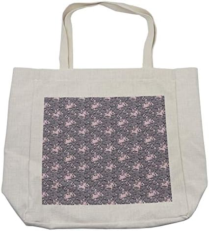 Амбесон-цветна торба за шопинг, гроздобер стил, цветни bellвонари, природни и миризливи елементи, еколошка торба за еднократна