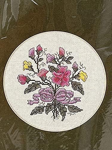 Цветовите со букет со сладок грашок од креативниот круг се броеја комплет за вкрстено бод 1723