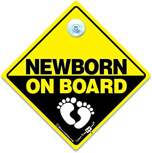 iwantthatsign.com Новороденче На Одборот Знак, Жолто И Црно Бебе На Одборот Знак Со Бебешки Нозе