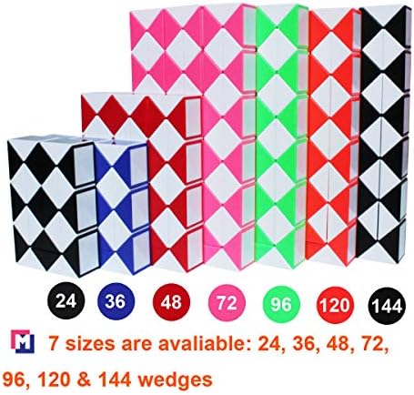 Mipartebo Magic Snake Cube Twist загатка 144 клинови со голема големина пресврт на змија играчки за подароци за подароци за забава за