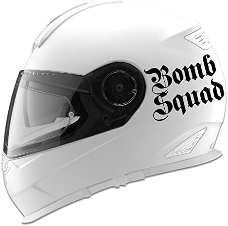 Бомба Одред Пародија Авто Автомобил Трки Мотоцикл Шлем Налепница-5 - Црна