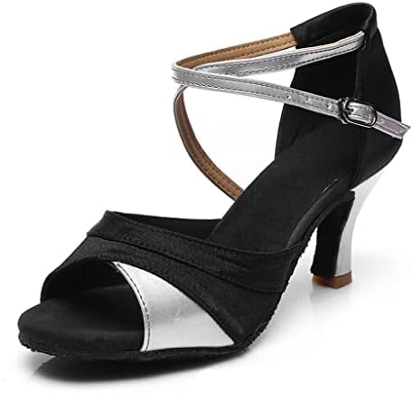 Хукаи латински танцувачки чевли со потпетица на танго сала за танцување меки чевли за танцување танцување