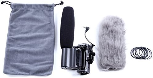 Микрофон за видео кондензатор Sevenoak SK-CM200 со пушка со пушка со Deadcat и тврд случај за DSLR камери и камери