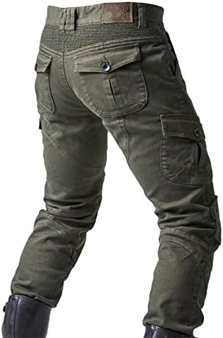 Машки фармерки што дишат панталони отпорни на абење за мажи, со 2 пара заштитници на колкот и коленото отстранливи влошки