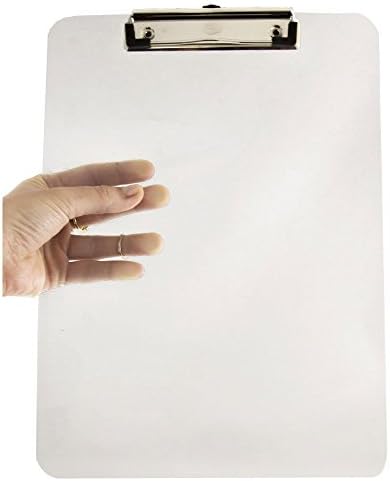 Џем ХАРТИЈА Пластични Табли Со Исечоци Со Низок Профил Метален Клип - Големина На Буква - Табла Со Јасен Клип Продадена Поединечно