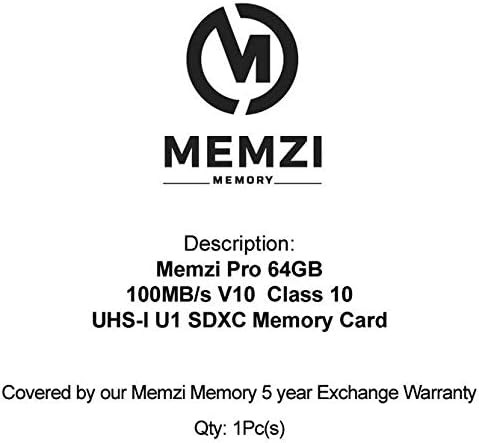 MEMZI PRO 64GB 100mb/s Sdxc Мемориска Картичка За Рико Пентакс К-70, КП, К-1 Марк II, К-1, Q-S1, 645-Z Дигитални Камери-Брза Класа 10 UHS - 1 U1 V10 HD Снимање