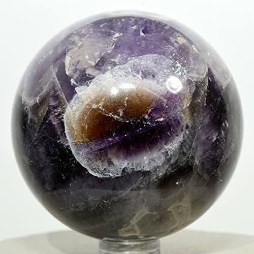 Crystal2529, 2,2 длабока виолетова аметист сфера Природен минерален полиран камен уругвај